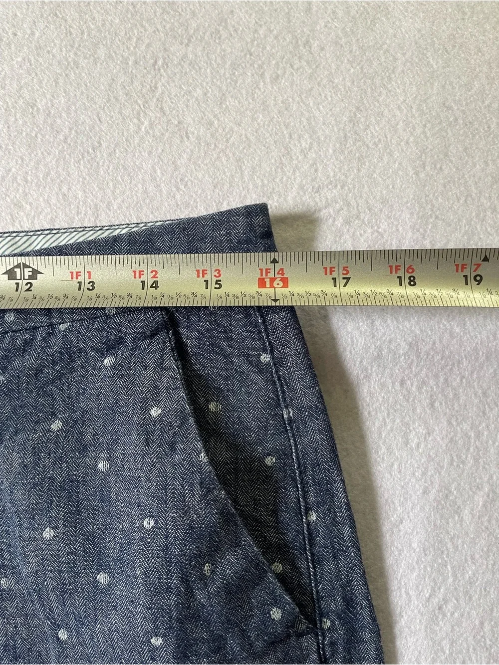 Old Navy Blue Polka Dot Linen-Blend Women's Shorts